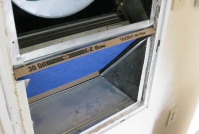 AC Filter being installed